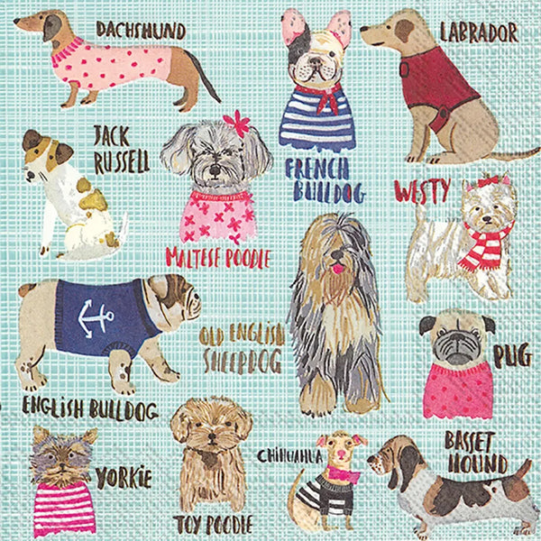 Boston International Cocktail Napkins - Hot Dogs