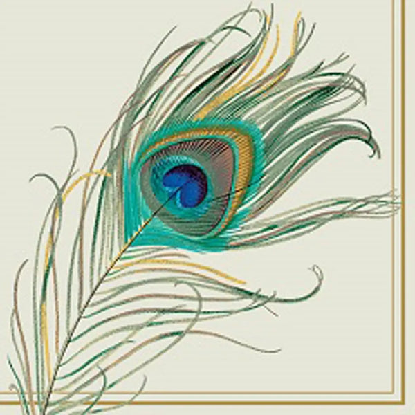 Boston International Cocktail Napkins - Peacock's Feathers