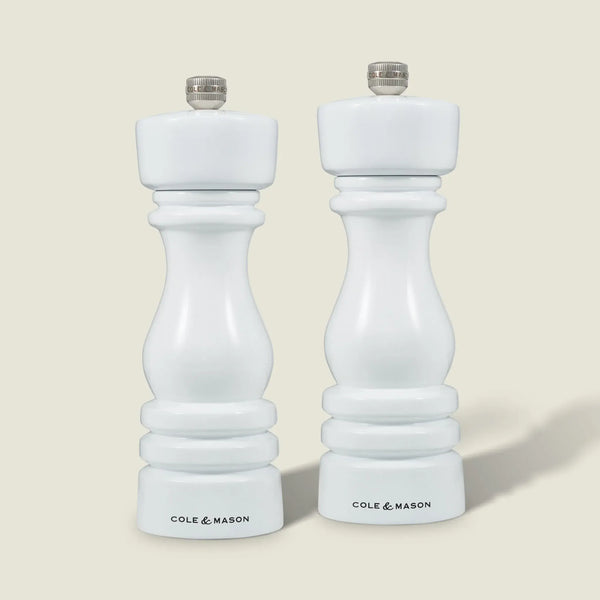 Cole & Mason London Salt & Pepper Mill - White Gloss
