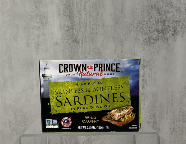 Crown Prince Skinless Boneless Sardines in Olive Oil