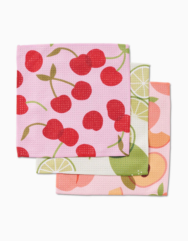 Geometry House 3pc Dish Cloth Set- Fruit Fun