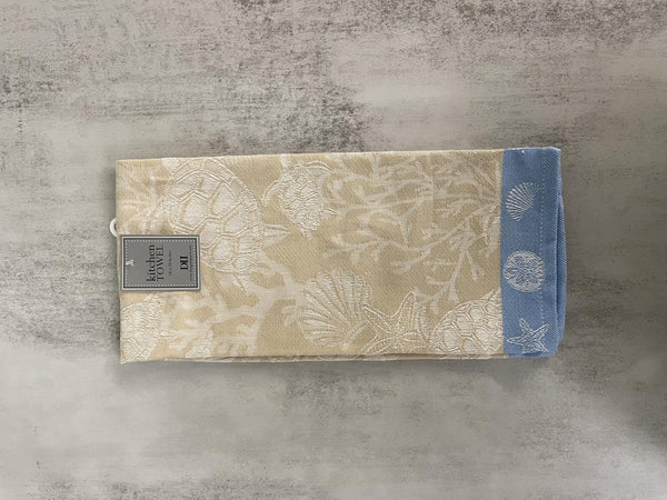 Towel TaupeCoral Reef Jacquard