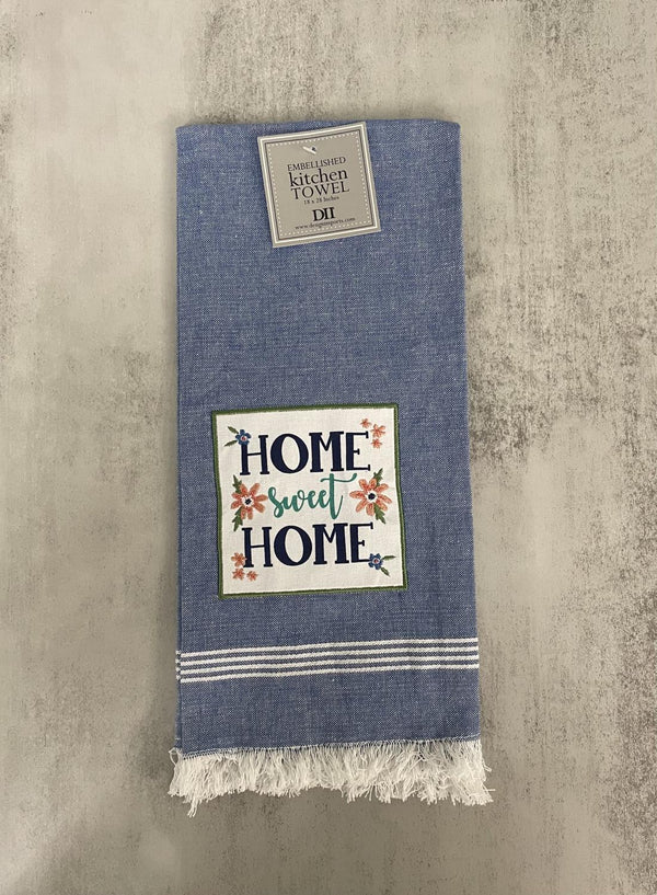 Towel Home Sweet Home Denim Colored