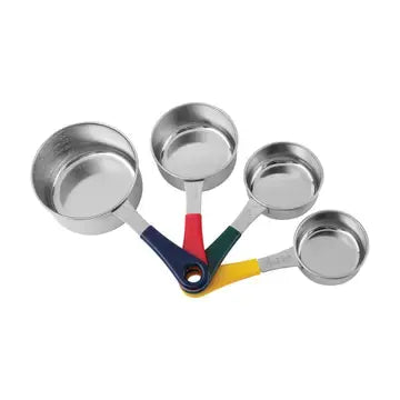 Fox Run Stainless Steel Measuring Cup Set With Colored Handles