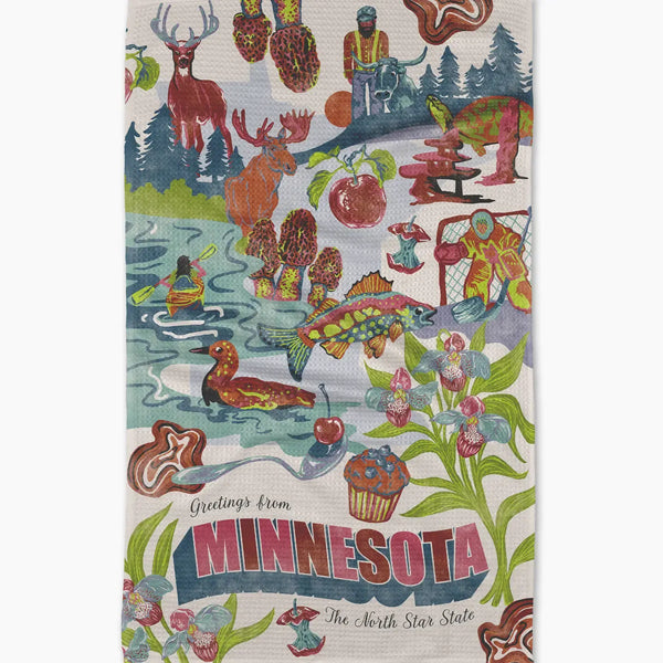 Geometry House Tea Towel - Greetings from Minnesota