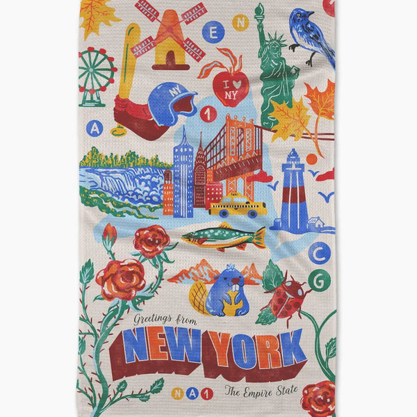 Geometry House Tea Towel - Greetings from New York