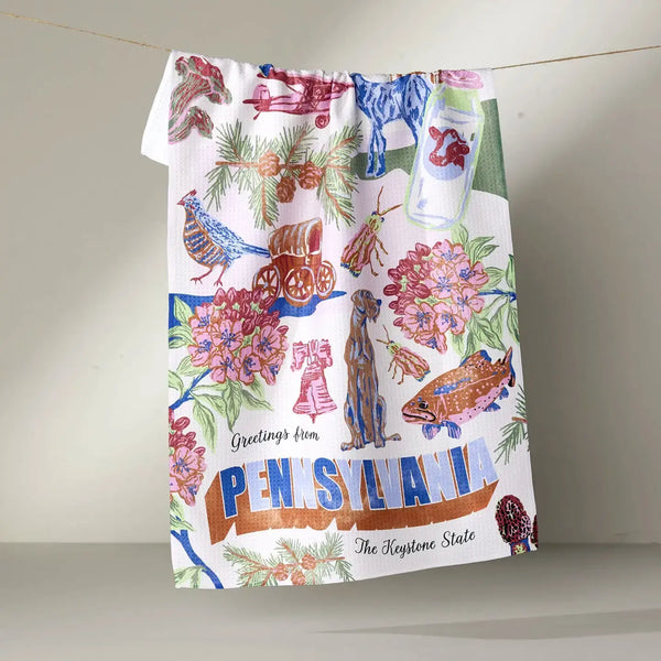 Geometry House Tea Towel - Greetings from Pennsylvania