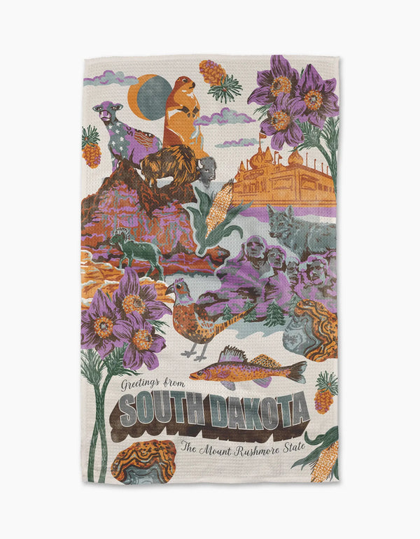 Geometry House Tea Towel - Greetings from South Dakota