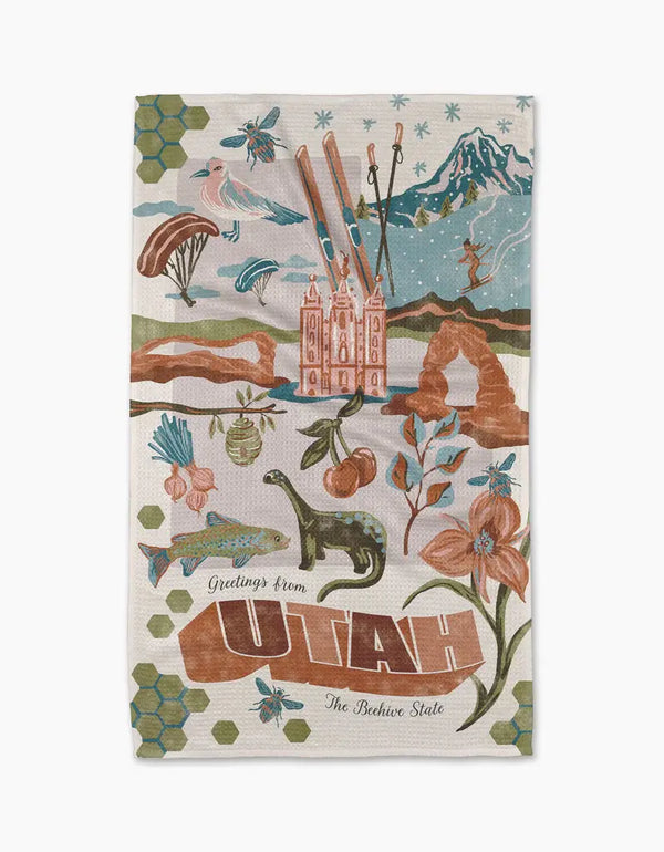 Geometry House Tea Towel - Greetings from Utah
