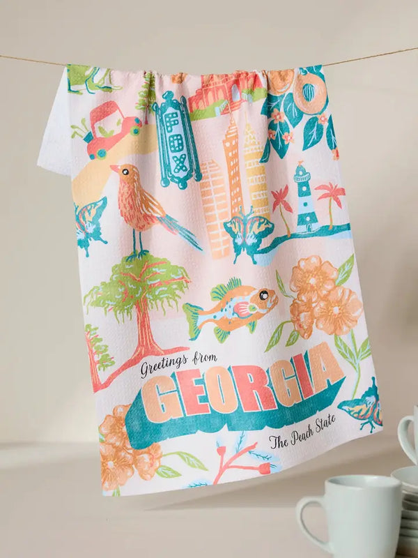 Geometry House Tea Towel - Greetings from Georgia