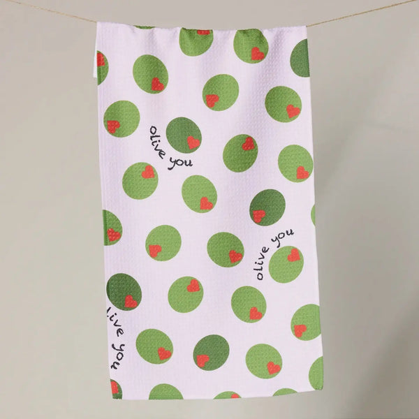 Geometry House Mini/Bar Towel - Olive You