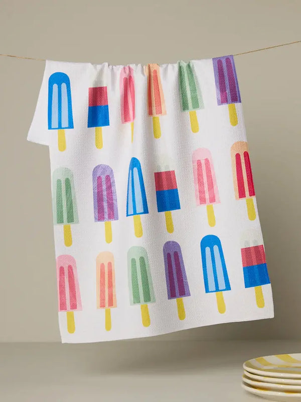 Geometry House Bar Towel - Poppy Popsicles