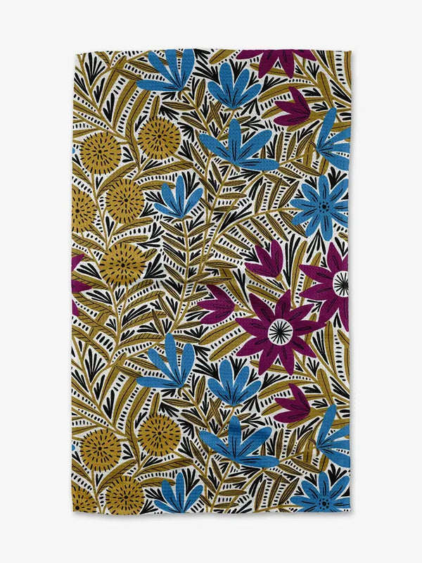 Geometry House Tea Towel -  Teagan Dark Maroon