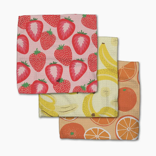 Geometry House 3pc Dish Cloth Set - Favorite Fruit