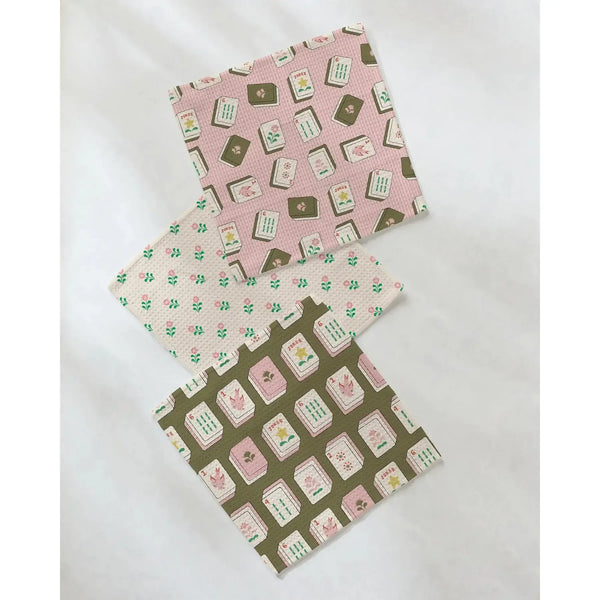 Geometry House 3pc Dish Cloth Set - Flower Tiles