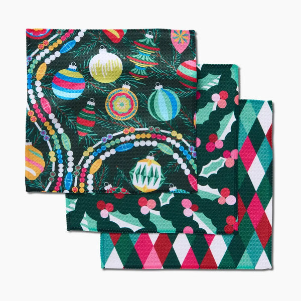 Geometry House 3pc Dish Cloth Set - Retro Holly