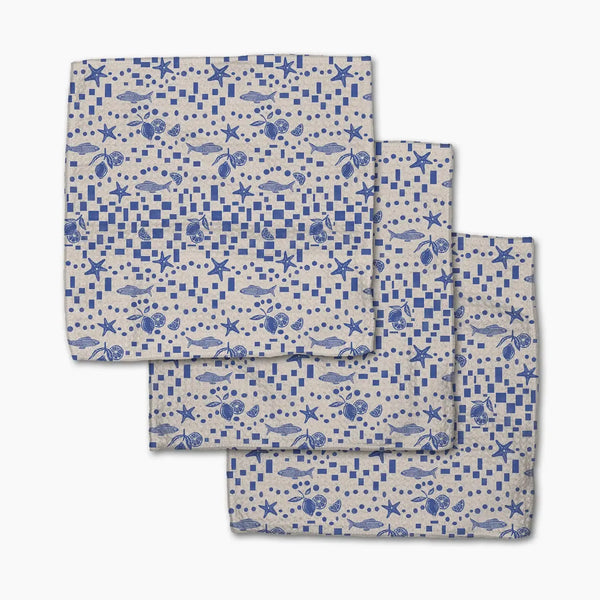 Geometry House 3pc Dish Cloth Set - Santorini Tile