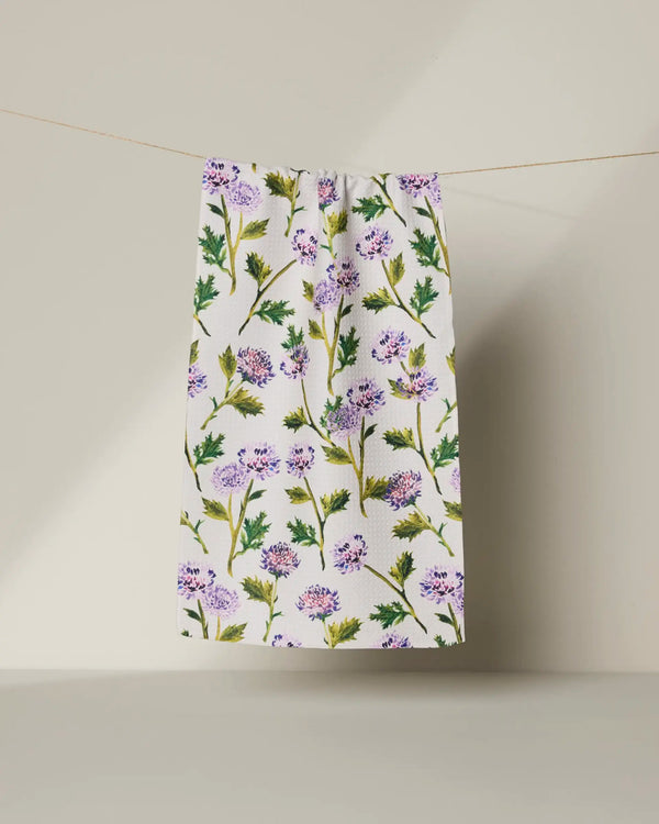 Geometry House Mini/Bar Towel - Blooming Thistle