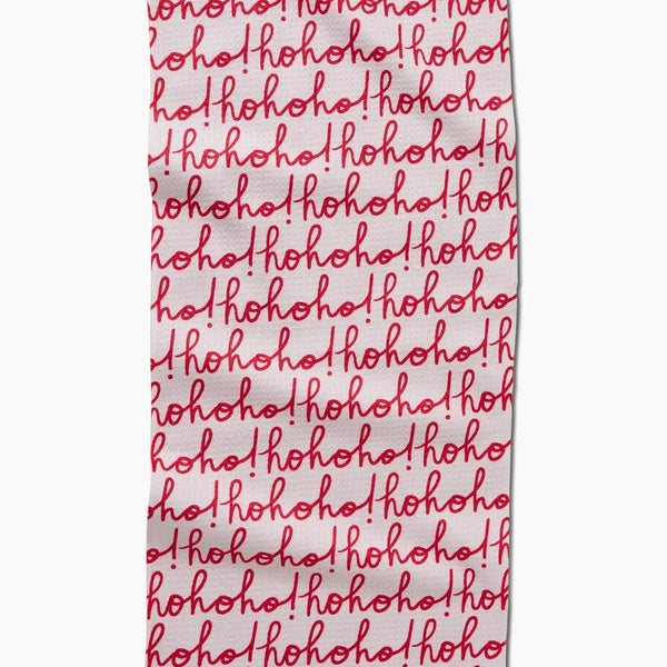 Geometry House Bar Towel - Ho Ho Holiday Red