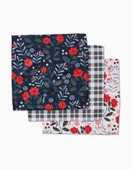Geometry House 3pc Dish Cloth Set - Holiday Floral