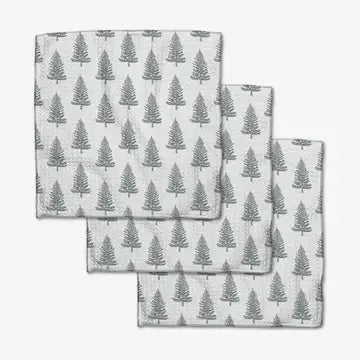 Geometry House Dishcloth Set - Frosted Trees