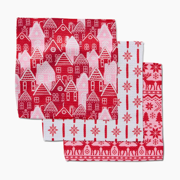 Geometry House Dishcloth Set - Holidays