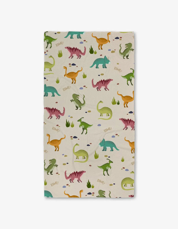 Geometry House Luxe Bath Towel - Dancing Dinos