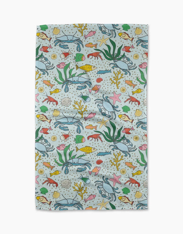 Geometry House Tea Towel -Beneath the Waves