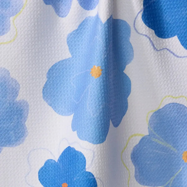 Geometry House Tea Towel -  Blue Blossoms