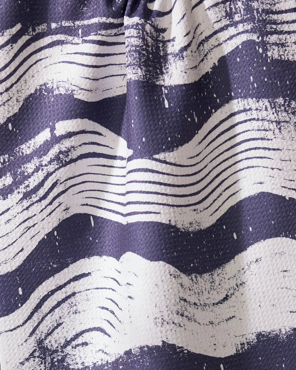 Geometry House Tea Towel -  Brushline Navy