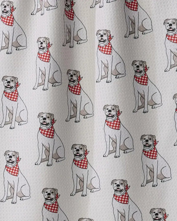 Geometry House Tea Towel -  Bulldog Club White