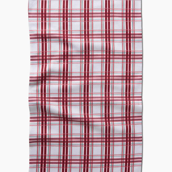 Geometry House Tea Towel - Candy Cane Plaid