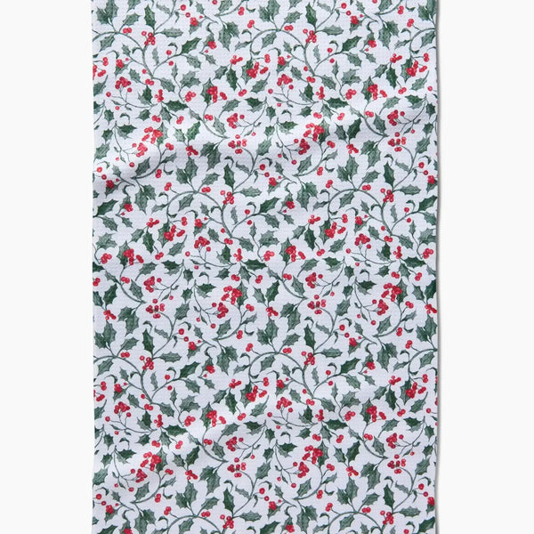 Geometry House Tea Towel - Christmas Holly