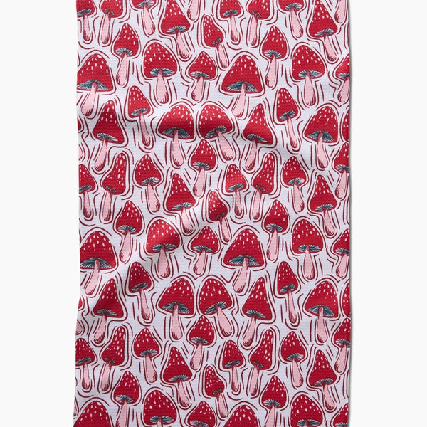 Geometry House Tea Towel - Christmas Mushrooms