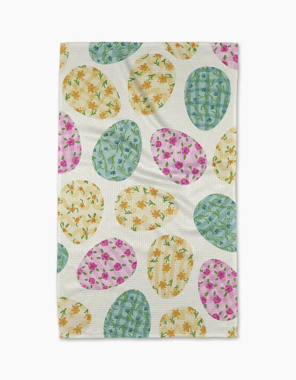 Geometry House Tea Towel -  Colorful Easter Eggs