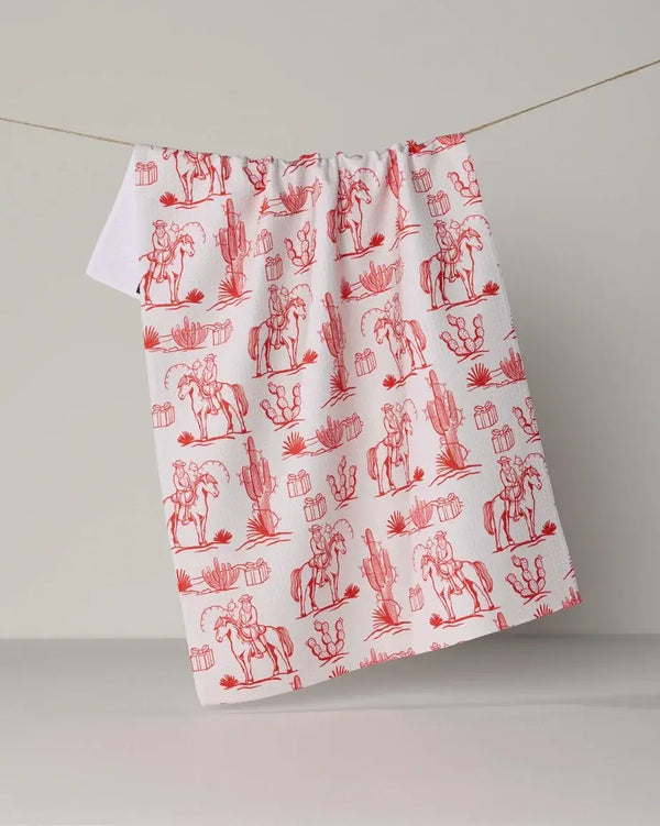 Geometry House Tea Towel - Cowboy Claus Candy
