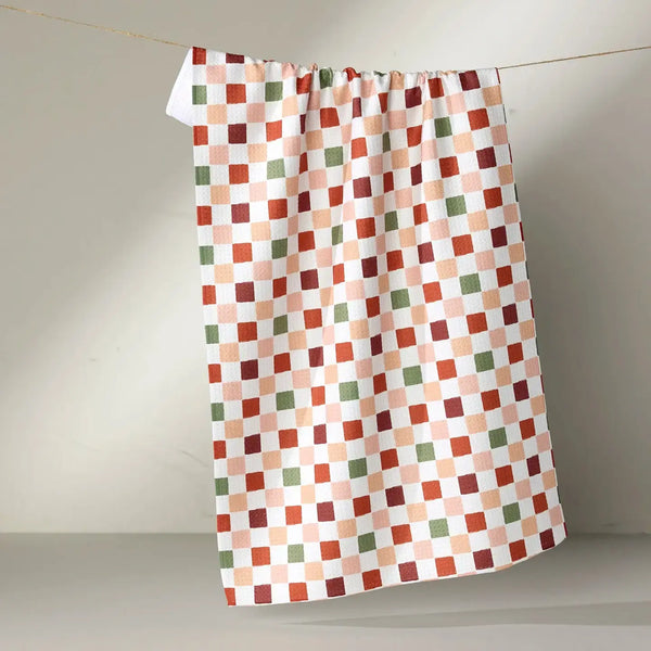 Geometry House Tea Towel -  Cozy Check