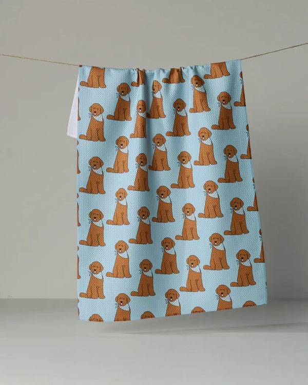 Geometry House Tea Towel -  Doodle Days Powder