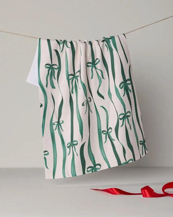 Geometry House Tea Towel - Falling Ribbon Fir