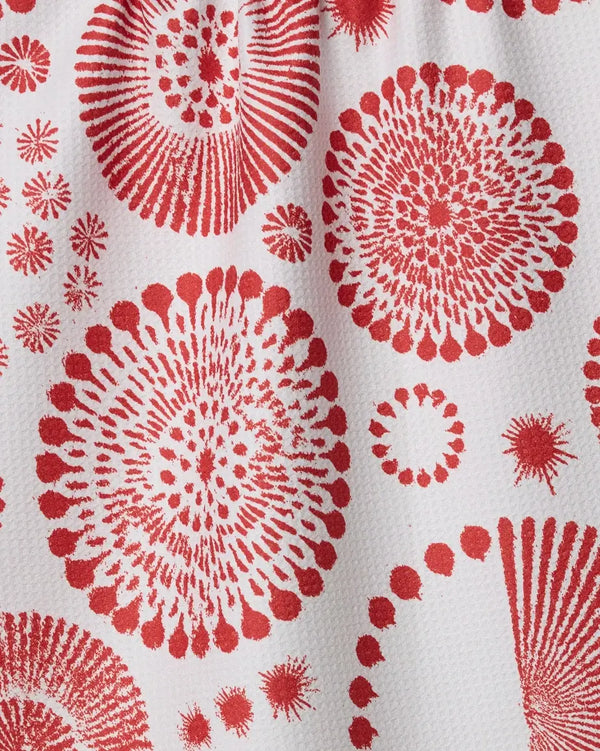 Geometry House Tea Towel -  Freedom Sparks Red