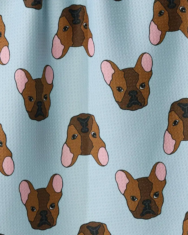 Geometry House Tea Towel -  Frenchie Faces Sky
