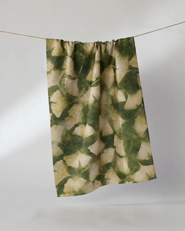 Geometry House Tea Towel -  Gilded Ginkgo