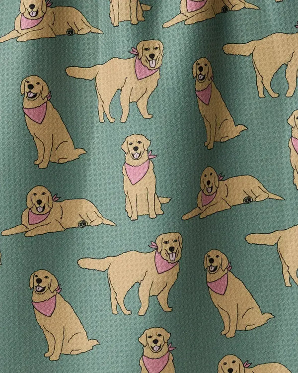 Geometry House Tea Towel -  Golden Days Sage