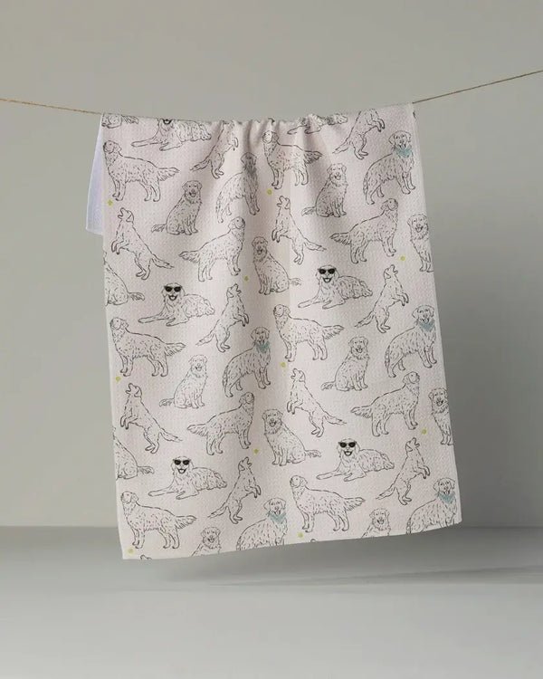 Geometry House Tea Towel -  Golden Gang Storm