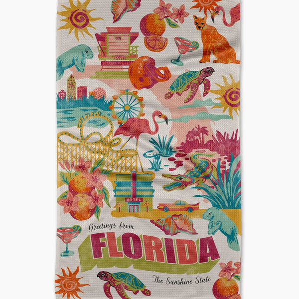 Geometry House Tea Towel - Greetings from Florida