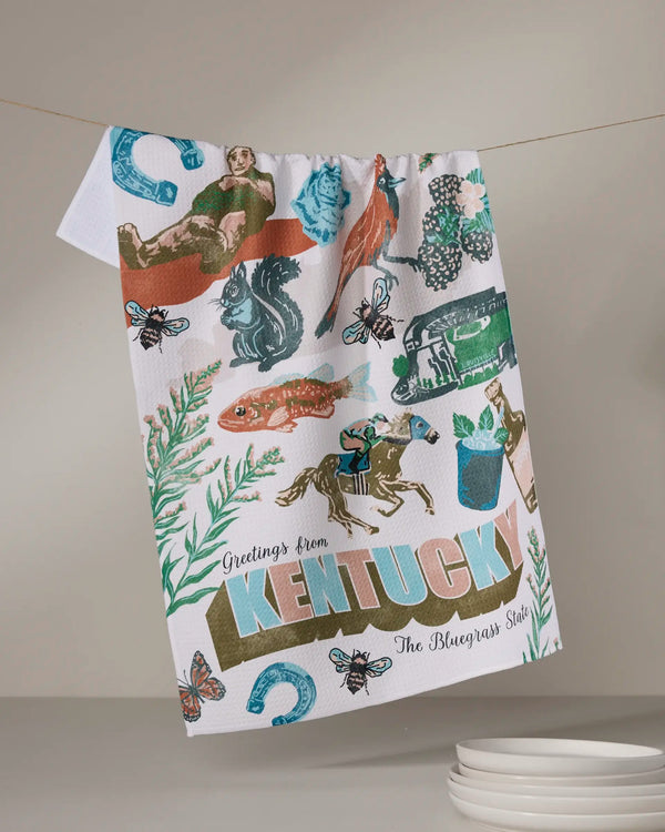 Geometry House Tea Towel - Greetings from Kentucky