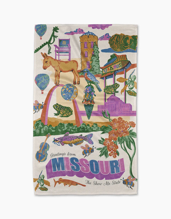 Geometry House Tea Towel - Greetings from Missouri