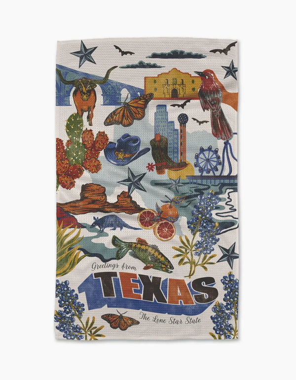 Geometry House Tea Towel - Greetings from Texas