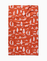 Geometry House Tea Towel - Halloween Cats and Ghosts