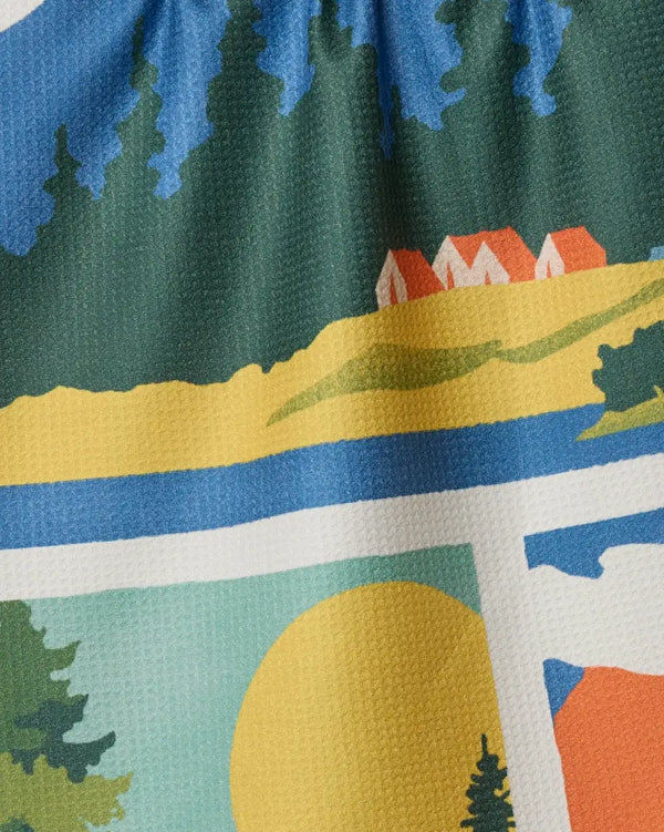 Geometry House Tea Towel -  Happy Hiking